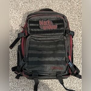 WOLF Black Widow Men's Backpack - Black and Red